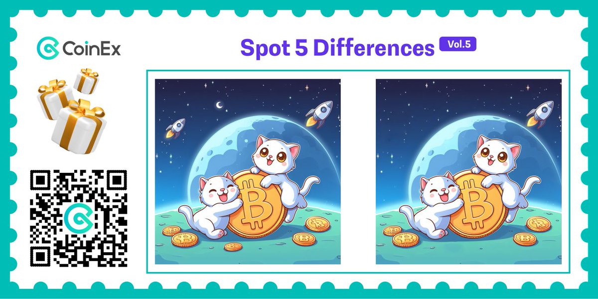 Spot 5 differences in our images 🖼️ &amp; WIN $200! 💰

Can you catch all the subtle changes? 🔍 Correct entries might just share in the prize pool. Entries wrap up on 9th Nov! ⏳

Join here: gleam.io/bzjsU/spot-5-d…

#CoinEx #Rewards #Games