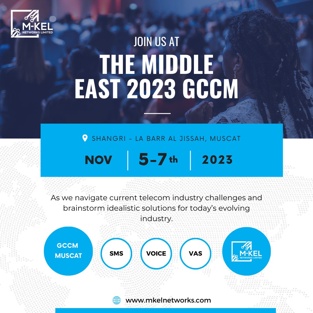 mkelnetworks's tweet photo. GCCM 2023 is a premier telecommunication business conference that brings together industry leaders, innovators, and experts to explore the latest trends, technologies, and strategies shaping the global communications landscape. 
#ME2023GCCM #GCCM2023 #Telecom #ConnectWithMKEL https://t.co/B6yQTD4oD8