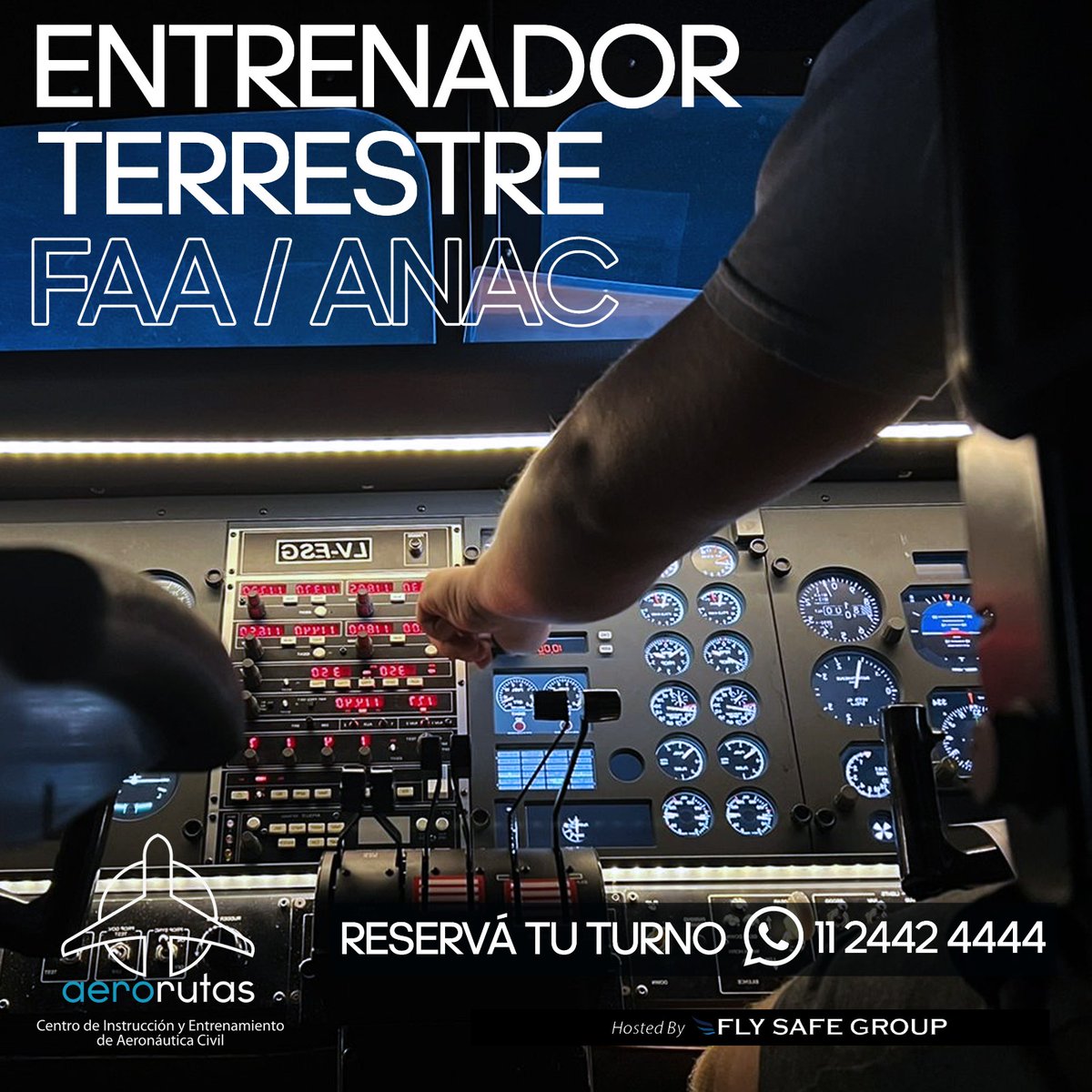 FlySafeGroup's tweet image. En @fly_safe_group contamos con un entrenador terrestre de vuelo  Beechcraft B200, aprobado por ANAC y la FAA para la Certificación de tu Entrenamiento.

📝 Reservá tu turno y vení a entrenar con nosotros.
📱 11 2442 4444

🌎 flysafegroup.com

#aviationservices #flight