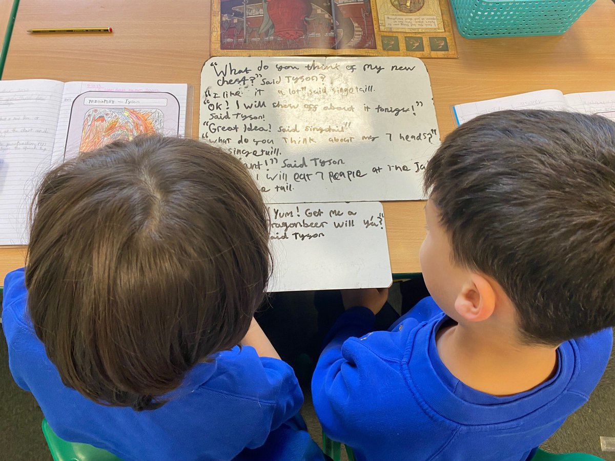 Using speech marks effectively in Year 4 this morning.