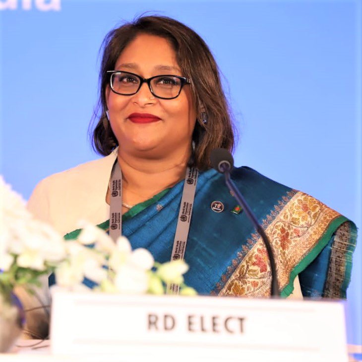 youthposition's tweet photo. Heartiest congratulations to @drSaimaWazed for her glorious victory at the  WHO SEARO election (8-2). This is a matter of great honor for Bangladesh at regional and international level. Wishing her a grand success in her new  journey as the WHO Regional Director.

#YouthPosition https://t.co/3lmCNbZUwp