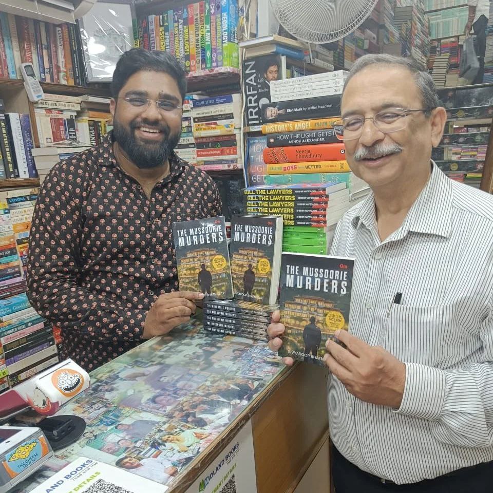 Grab a signed copy of Divyaroop Bhatnagar's latest murder mystery 'The Mussoorie Murders' at the following bookstores -
@ombookshop
@fullcircleandcafeturtle
<a href="/jainbookdepot/">jainbookdepot</a>
@midlandbooksofficial
.
.
<a href="/film_worm/">Shantanu Chaudhuri</a> <a href="/ajaymago/">ajay mago</a> <a href="/debubhatnagar/">Divyaroop Bhatnagar</a>
#divyaroopbhatnagar #themussoriemurders