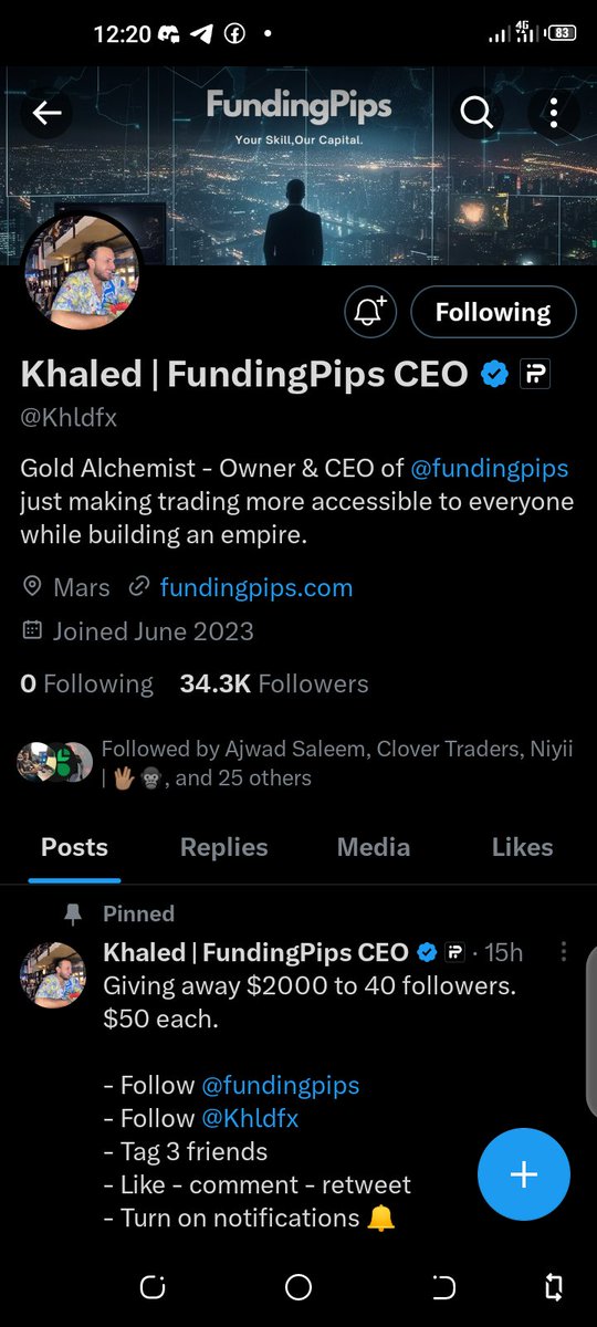 DLT________'s tweet photo. @promisenakpan @fundingpips @Khldfx @finclancapital #FinclanLaunch I'm a proud Clan member, I stay with the Clan through and through @Blackboytrades @GallStack https://t.co/PuAklasMfx