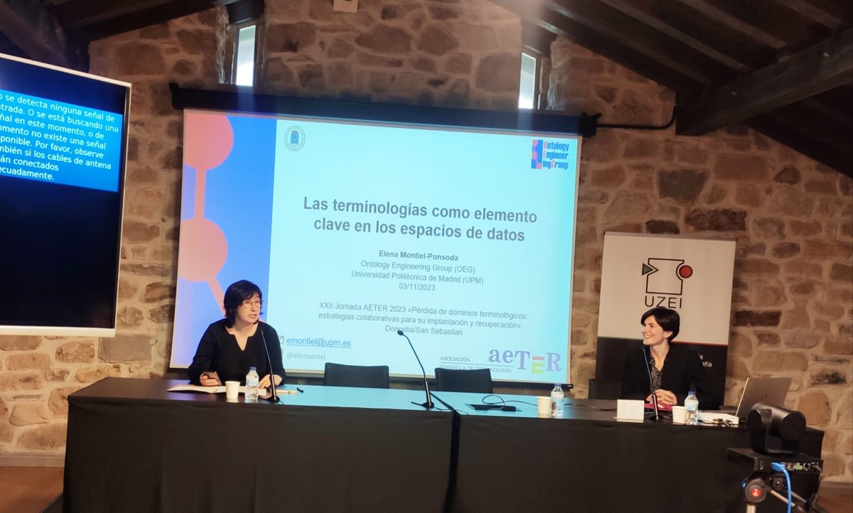 aeter_org's tweet photo. Proseguimos en la jornada de @aeter_org con @elemontiel, investigadora del @oeg_upm,  que nos presenta #inesDATA, una iniciativa para generar espacios de datos, presentada por @NavaMaroto https://t.co/IfMOq28MNA