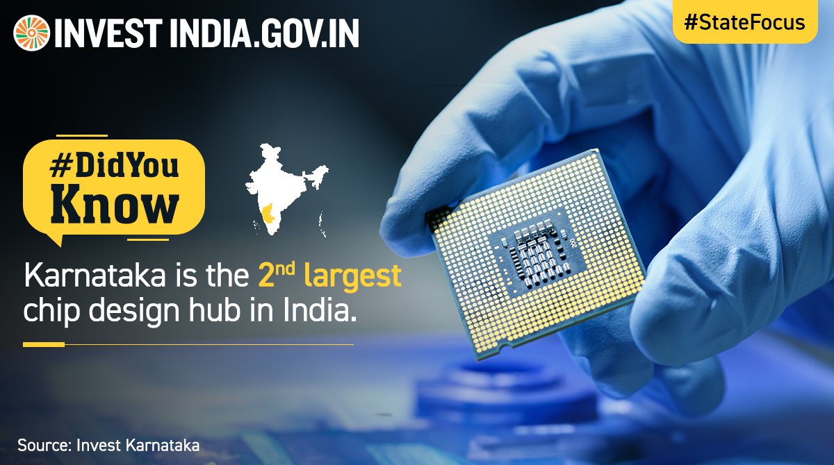 InvestIndiaGER's tweet photo. #Karnataka leads in #electronicsystem design and #manufacturing with 85+ #chipdesigning houses and abundant skilled resources, driving #innovation in the sector.

Discover more at: https://t.co/oVbQ8eR2Ki

#StateFocus #InvestIndia #InvestInIndia #InvestInKarnataka #MakeInIndia https://t.co/ymsiAMWVda