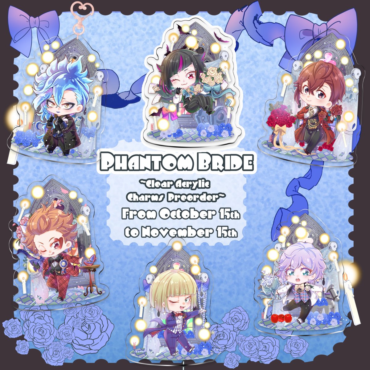 kamapon's tweet photo. ✨💀[TWST Phantom Bride P.O.]💀✨

Open until Nov. 15th!

🌹Totes

🌹Charms

🌹Stickers

🌹 Sticker sheets

❤Chose your perfect suitor ❤

🔹 https://t.co/RYyifatWLX

&amp;

🔹 https://t.co/gzkbJdBlnv

Sharing help a lot!🙏

#twistedwonderland #twst #ツイステ　#phantombride https://t.co/mVIRFs0Hra