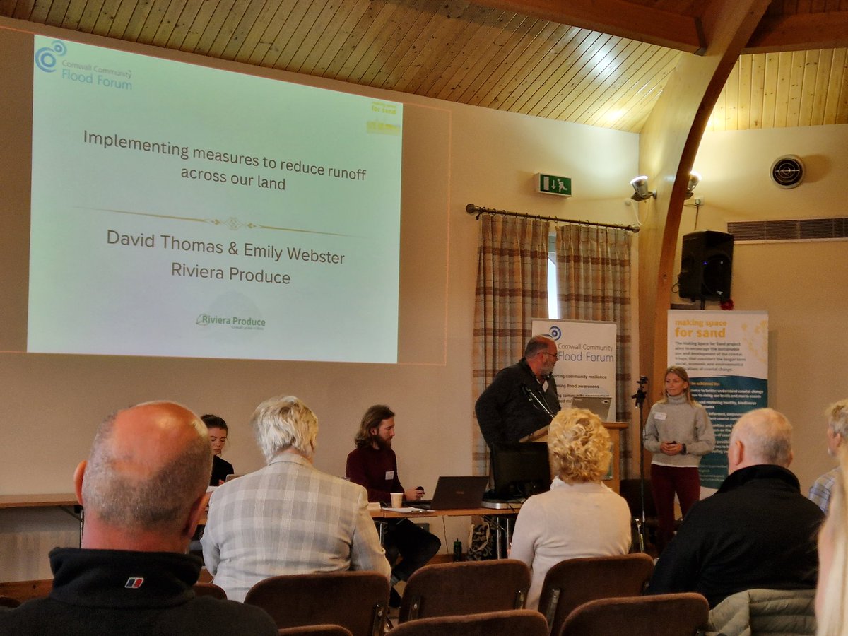 OfficialSWCM's tweet photo. A great morning of talks, focused on reducing water runoff on farm land and improving land management and biodiversity 🌧🚜 @EnvAgency @RivieraProduce @WestcountryRT #CCFF2023 https://t.co/0ynHwxmBIE