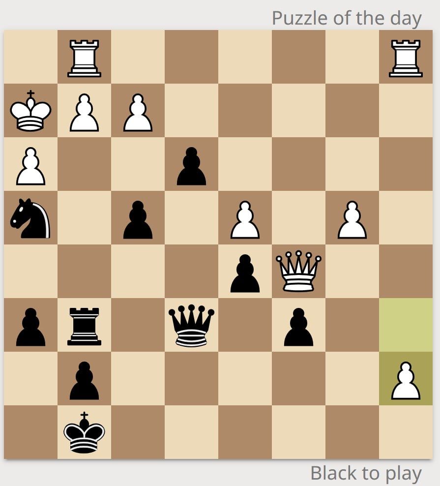 lichess.org on X: Your turn! Black to move and win, can you find