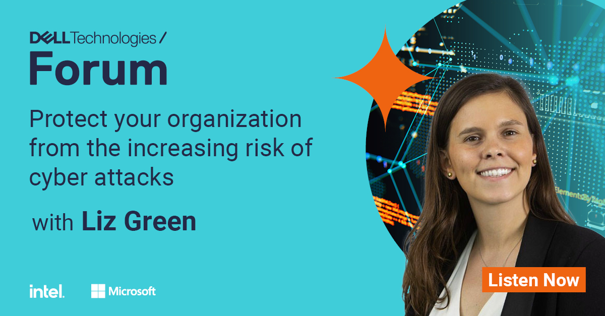 StuAtDell's tweet photo. In Ep. 2 of our #DellTechForum podcasts, our host Courtney Hughes and Liz Green, European Advisory and Cyber Lead at #DellTech EMEA, discuss what IT leaders should be doing today to protect their organizations from increasing cyber attacks. 
Listen now: https://t.co/biKWjP85if https://t.co/jZ1S8f0rcN