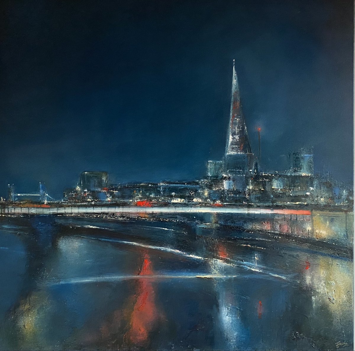 PaintingsLondon's tweet photo. 'London Bridge By Night' (2021) by Suchi Chidambaram
https://t.co/hlRCylRJhF https://t.co/6RoUDvIz3l