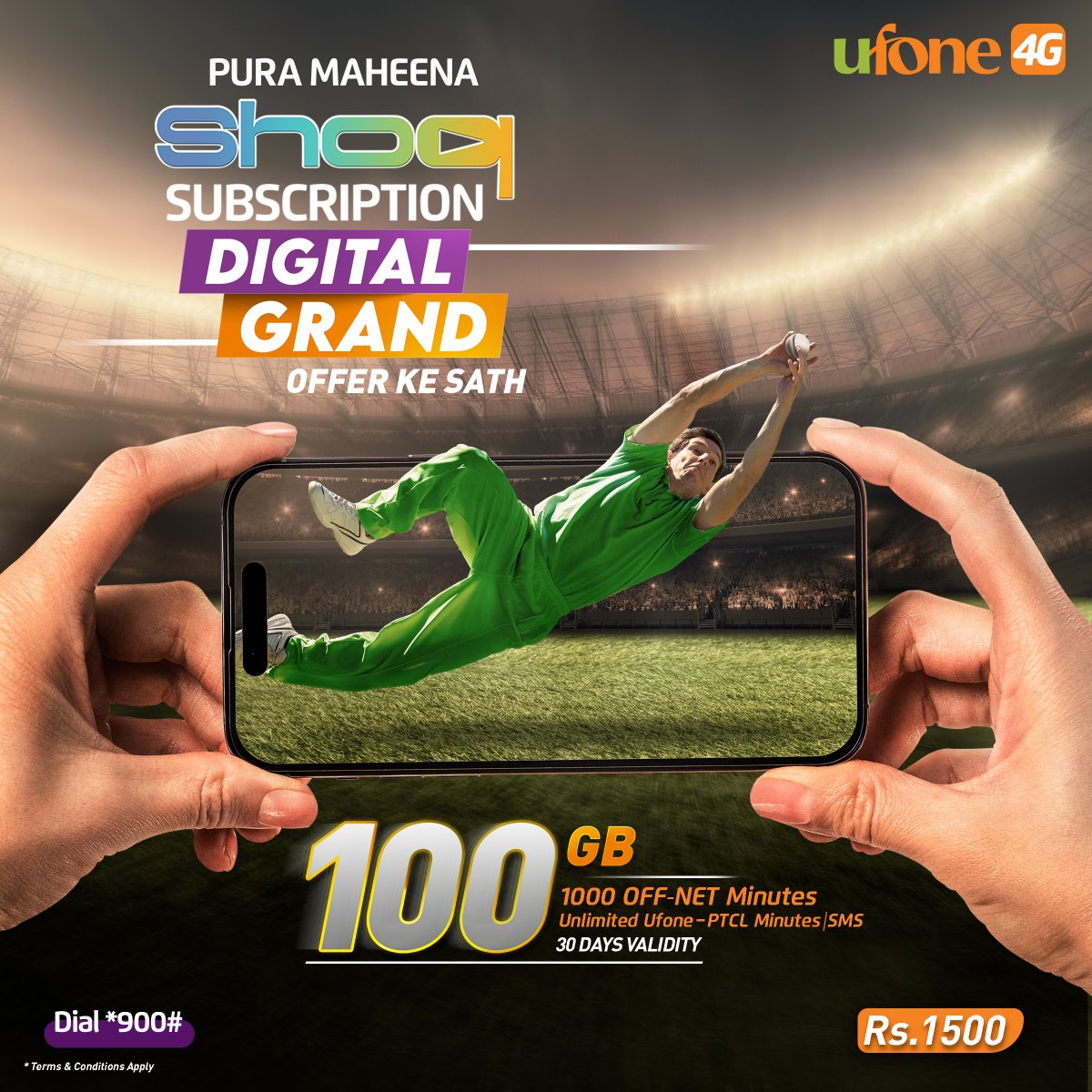 Ufone's tweet photo. Enjoy unlimited Data with Digital Grand offer! Subscribe now &amp; get Shoq subscription
*Terms and conditions apply.

#Ufone4G #TumHiTouHo #Shoq #DigitalGrandOffer https://t.co/glTik7DpQQ