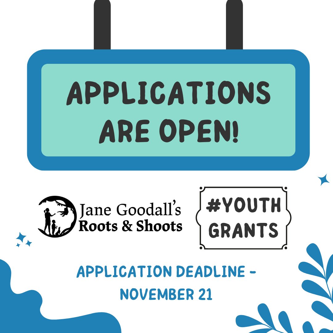 Have you heard? #rootsandshoots #youthgrants are open for applications! You can now apply for a $250 project grant to kickstart your project, or level-up an existing one. But hurry — applications close in less than a month! Learn more and apply &gt;&gt; rootsandshoots.org/take-action/fi…