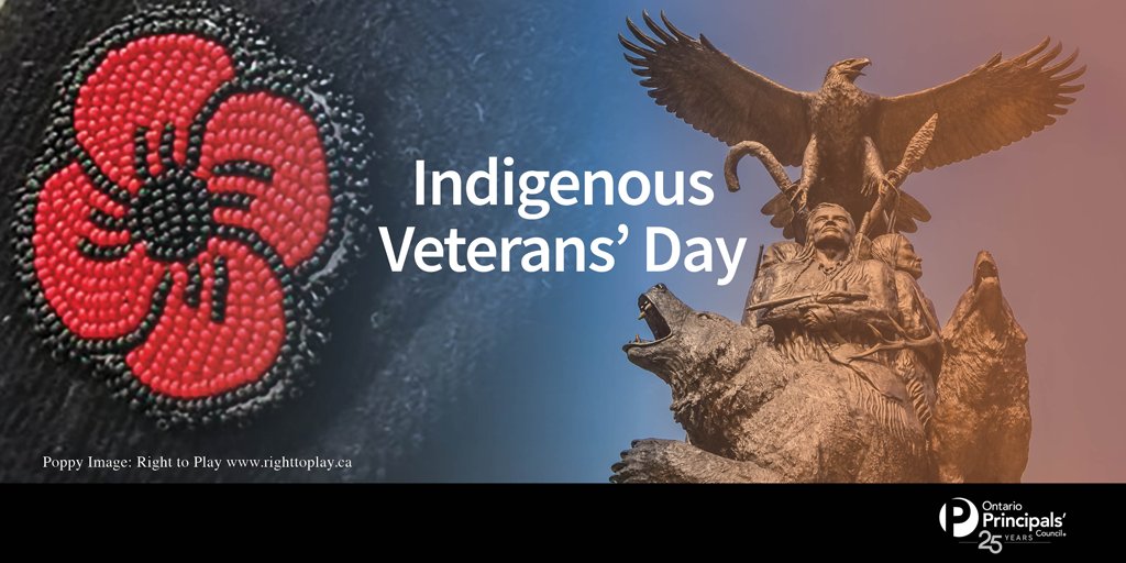 Today we commemorate the contributions of Indigenous veterans who fought shoulder to shoulder with Canadians in WWI , WWII and the Korean War.