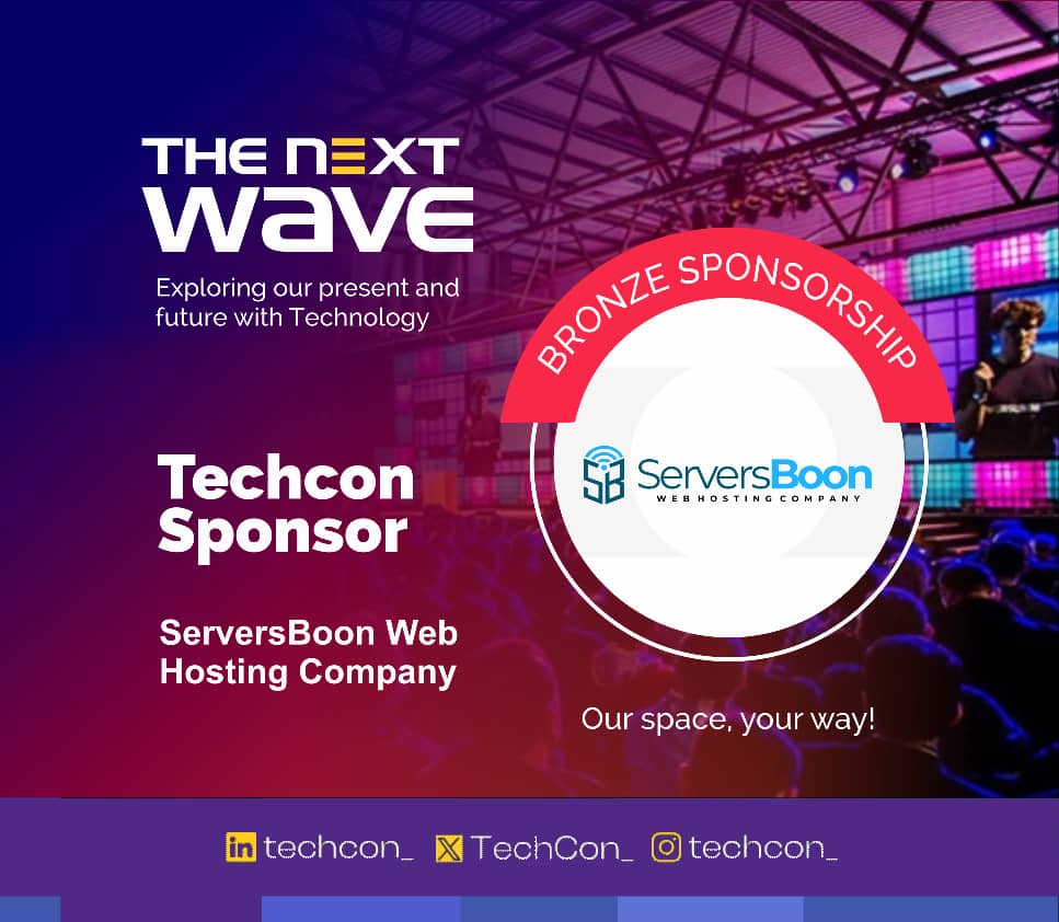 TechCon_'s tweet image. A warm welcome to ServersBoon Web Hosting Company (@serversboon) our Bronze Sponsor for #TechConAnambra&apos;23! 🙌 

Their expertise in fast, secure, and scalable web hosting is set to elevate your online presence.

Join us on as we embark on this journey to #TheNextWave! 🚀