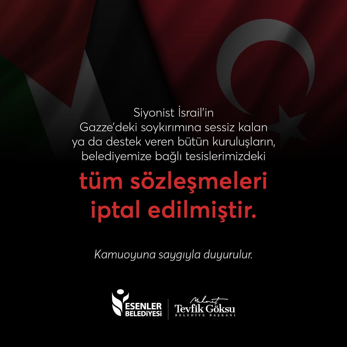 tevfikgoksu's tweet photo. Kamuoyuna saygıyla duyurulur #Boykot https://t.co/Bc68vVDPBt