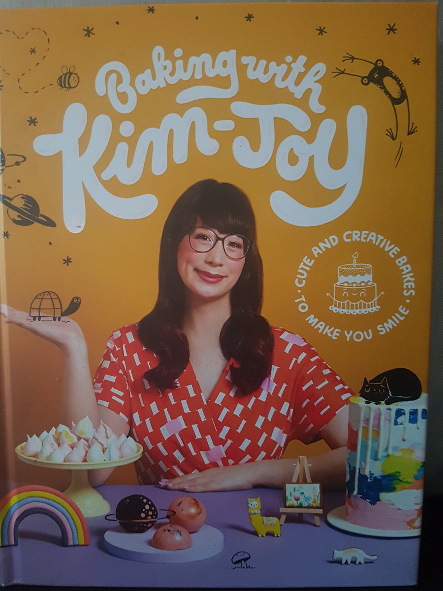 Another definite mood enhancer is this colourful baking book by Kim Joy <a href="/kimjoyskitchen/">Kim-Joy</a>  with 40 imaginative designs. Adorable illustrations accompanied by little messages of positivity shine through bringing in Kim Joy's calmness and vibrant positivity straight away. ♥ #kimjoy