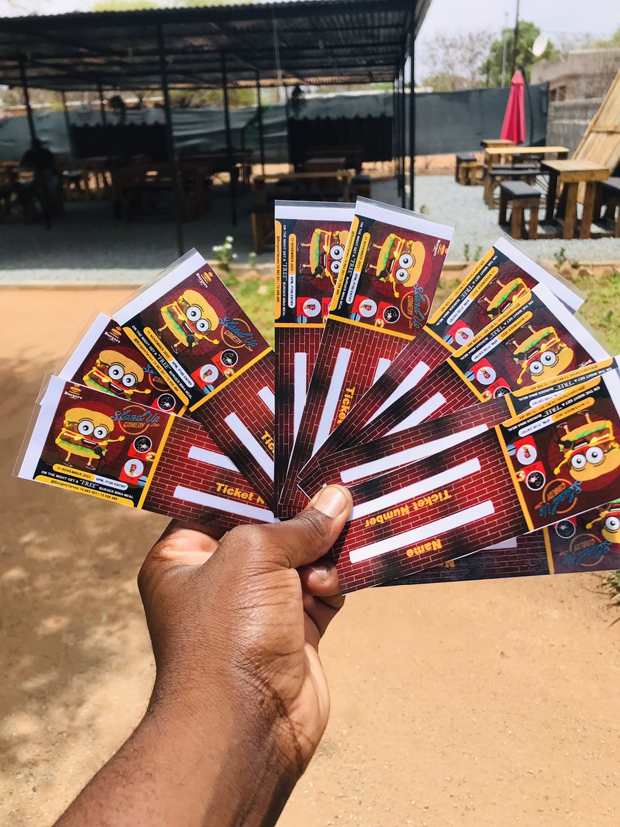 BurgersTarven's tweet photo. LOL WEEKEND🍔🍟

Brian Sibanda and Triccs ba tsile gore tshegisa next week Saturda, 11th of November❗️
From 1800hrs until 2100hrs⏰

Get yourself tickets for ONLY P100.00, covers your Burger’Mina Meal (Single Patty Burger🍔 with Fries🍟) and a full dose of comedy❗️ https://t.co/r3xCmnUPqB