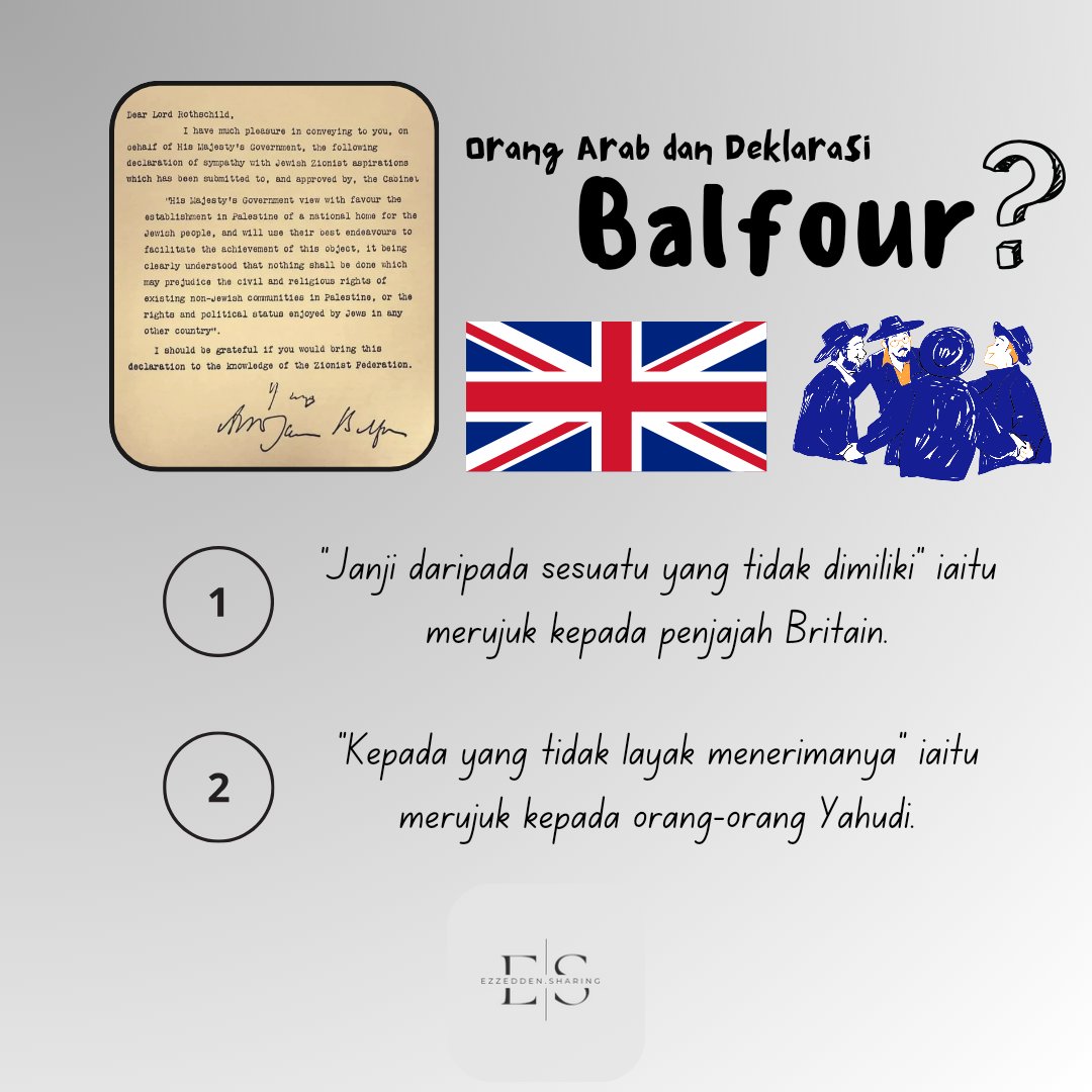 Izzuddin_ES's tweet photo. 2 November 2023 : Memperingati 106 tahun, tarikh sebuah deklarasi melibatkan negara suci Palestin yang memberi 'lesen' kepada musuh-musuh Islam melakukan tekanan kepada umat Islam dari sekecil-kecil kekerasan hingga ke sebesar-sebesar penindasan. https://t.co/E7EuWxu5lx