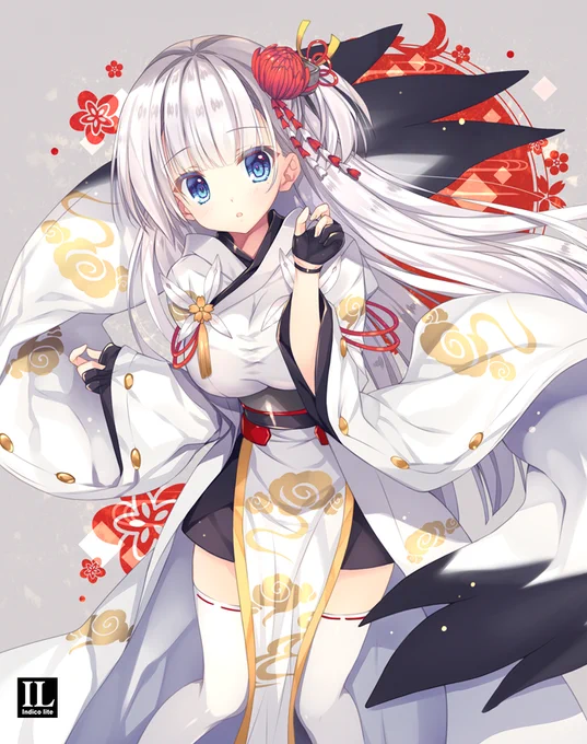 アズレンの翔鶴さん 鶴モチーフって綺麗で好き #アズールレーン