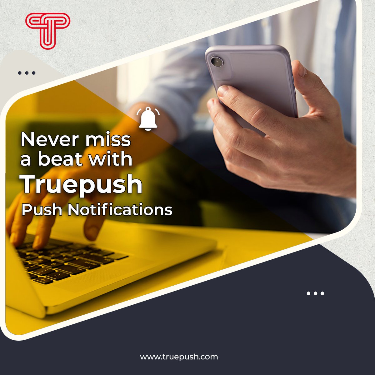 TruepushHQ's tweet photo. Stay up-to-date with the latest #updates, #news, &amp; exclusive offers delivered straight to your device. Harness the potential of #Truepush to boost your #engagement and monetize your digital presence.
Visit us: https://t.co/cL0zptdcpX
 #branding #marketing #business #notifications https://t.co/4agtsfSxSG