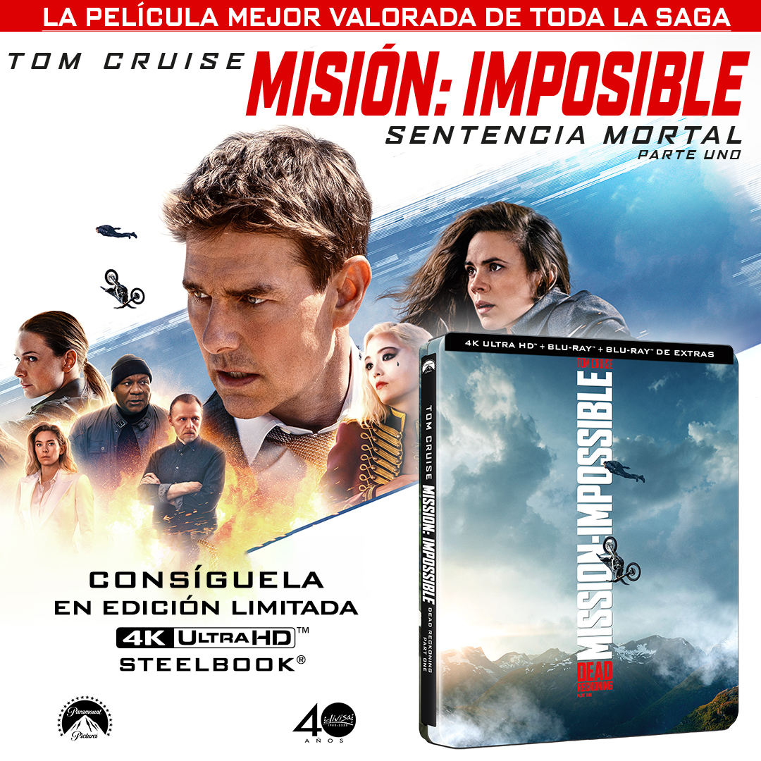 Cinemascomics's tweet image. Hola !! ¿Quieres conseguir un steelbook 4K UHD de la última entrega de Misión imposible? Síguenos en nuestro canal de Whatsapp sigue a @divisahomevideo haz RT + MG comentando cual es tu escena favorita de la saga. Tienes hasta el 15 de nov. para participar.