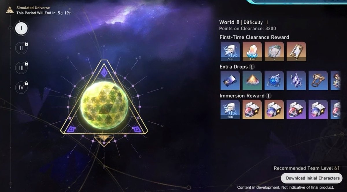 Tactical_Tea's tweet photo. Simulated Universe world 8 with new ornament sets
Double rewards event
New character Argenti
The more energy Argenti has the more damage he does. (He can use his ult whenever)
Argenti companion mission
#Argenti #honkaistarrailfanart #StarRailPS5 https://t.co/P235MehdwR