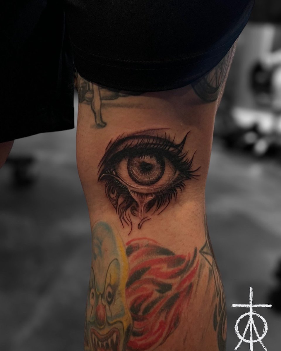 Realistic Eye Tattoo #Realistic #eyetattoo #blackandgreytattoo #claudiafedorovici #tattooartistsamsterdam #tempesttattooamsterdam