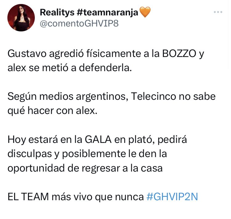carmenlomi10's tweet image. Este sinvergüenza @comentoGHVIP8 deberia de estar denunciando por difamar y decir que Gustavo agredió físicamente a Laura, ya esta en manos de quién tiene que estar se te va a caer el pelo.

 #GHVIP3N