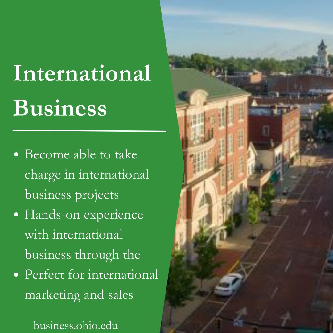 Fun Fact Friday...an International Business degree is a great co-major for a marketing background! #businessbobcats #collegeofbusiness