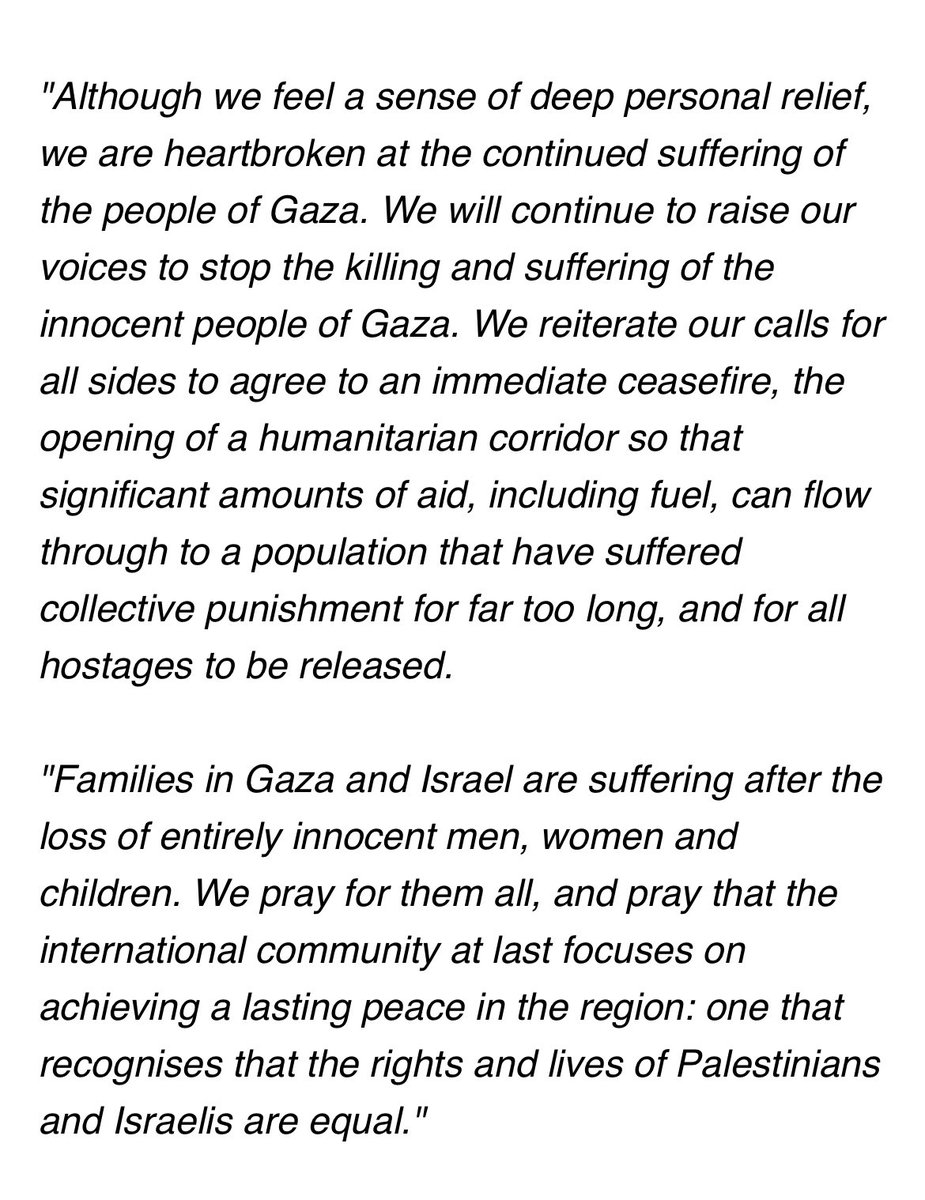 BREAK: FM Humza Yousaf’s in laws are out of Gaza. Says last four weeks were a “living nightmare” & while he feels deep personal relief, Yousaf and his wife Nadia are “heartbroken” for the people of Gaza. Calls again for immediate ceasefire