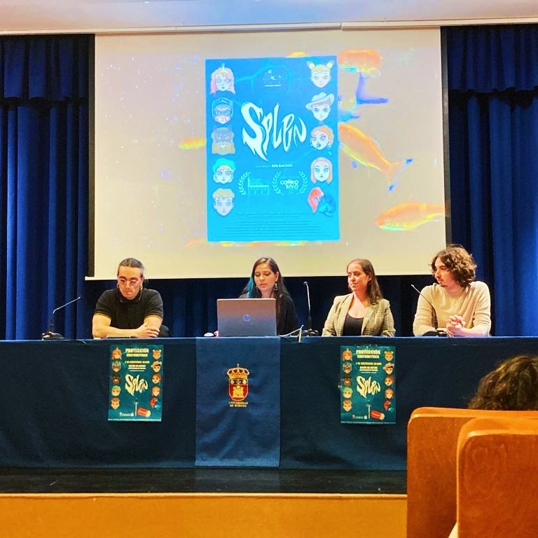 Splen_film's tweet photo. Muy contentos por el estreno de #Splen en la Universidad de Burgos @COMA_Burgos
Gran parte del equipo hemos estudiado en esta universidad, por lo que nos encantó transmitir la trayectoria de nuestro proyecto y conocimientos en el lugar donde nació. Gracias a todxs por venir 💙 https://t.co/chp6VvgsV8