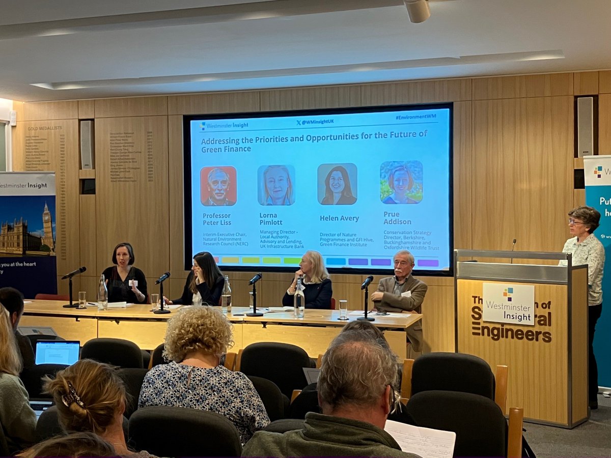 WMinsightUK's tweet photo. Brilliant panel discussion on Addressing the Priorities and Opportunities for the Future of Green Finance with Prof Peter Liss @UKRI_News Lorna Pimlott @UKInfraBank Helen Avery @GFI_green Prue Addison
Conservation Strategy Director, @BBOWT #EnvironmentWM https://t.co/U5YqmbSd02