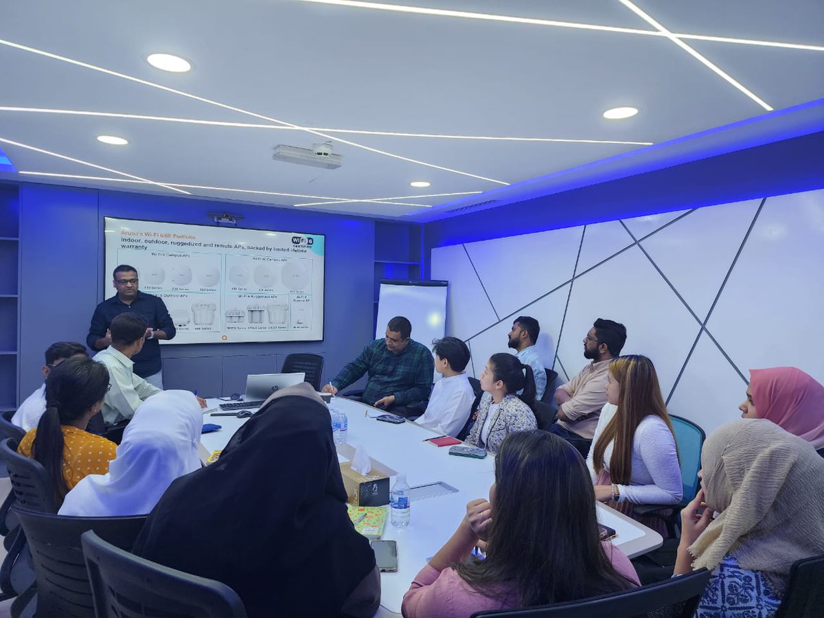 sysllcuae's tweet photo. Sharing the glimpse of recent Aruba Instant On lunch & learn session held at our office by Logicom team. The session provided valuable information for our sales team to know more about the Instant On portfolio.
#aruba #instanton #arubainstanton #lunch #office #logicom #sales https://t.co/3j9JWmf5aC