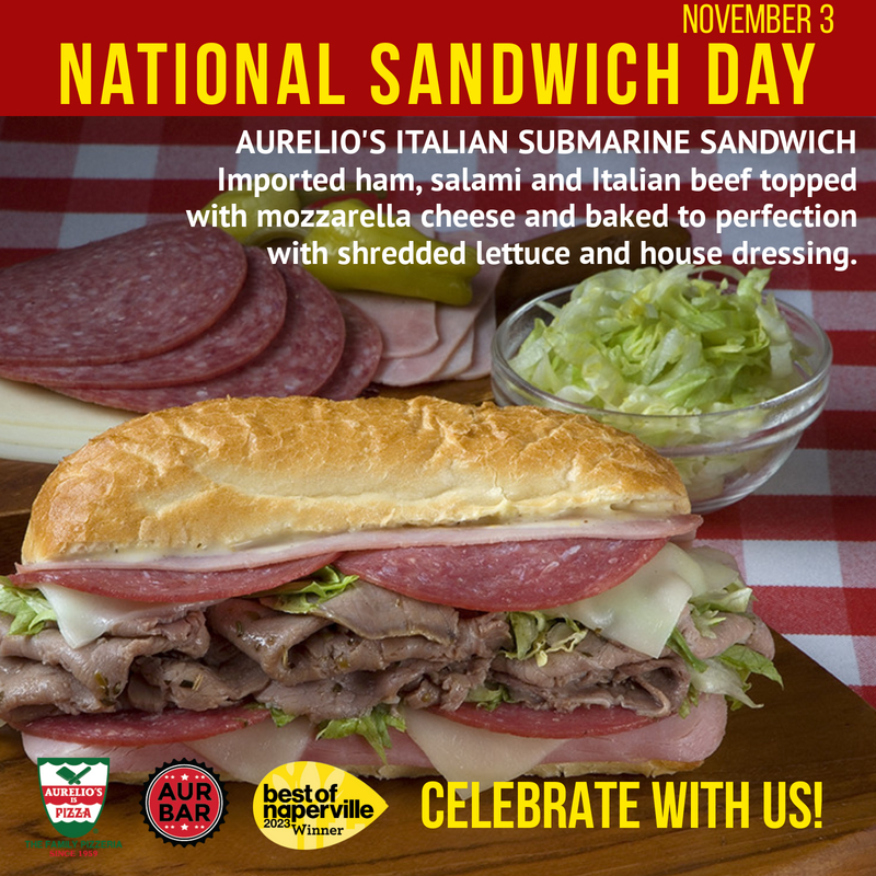HAVE YOUR TRIED OUR ITALIAN SUB SANDWICH?
#AureliosNaperville #NationalSandwichDay  #SmallBusiness #Sandwiches #Sandwich #SandwichDay #BestofNaperville #ItalianFood