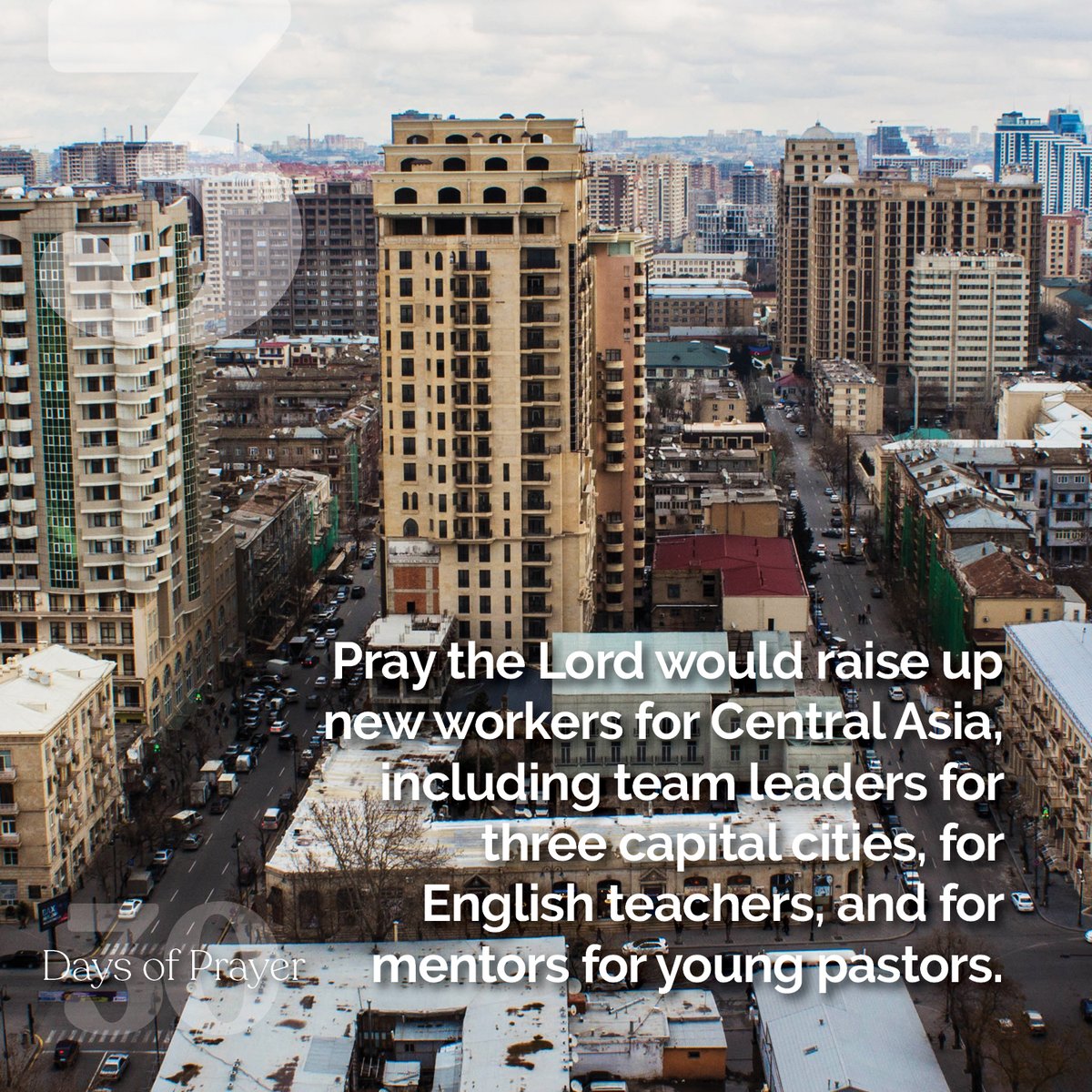 mtwglobal's tweet photo. Day 3: Pray the Lord would raise up new workers for Central Asia, including team leaders for three capital cities, for English teachers, and for mentors for young pastors.

#30dop #30daysofprayer #prayerworks #prayformissions #missionsprayers #reformedmissionsservices https://t.co/svTEOWW7ji