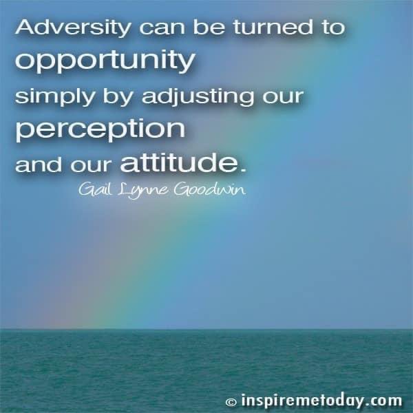 Your opportunities in life will be the byproduct of the adversity you go through.