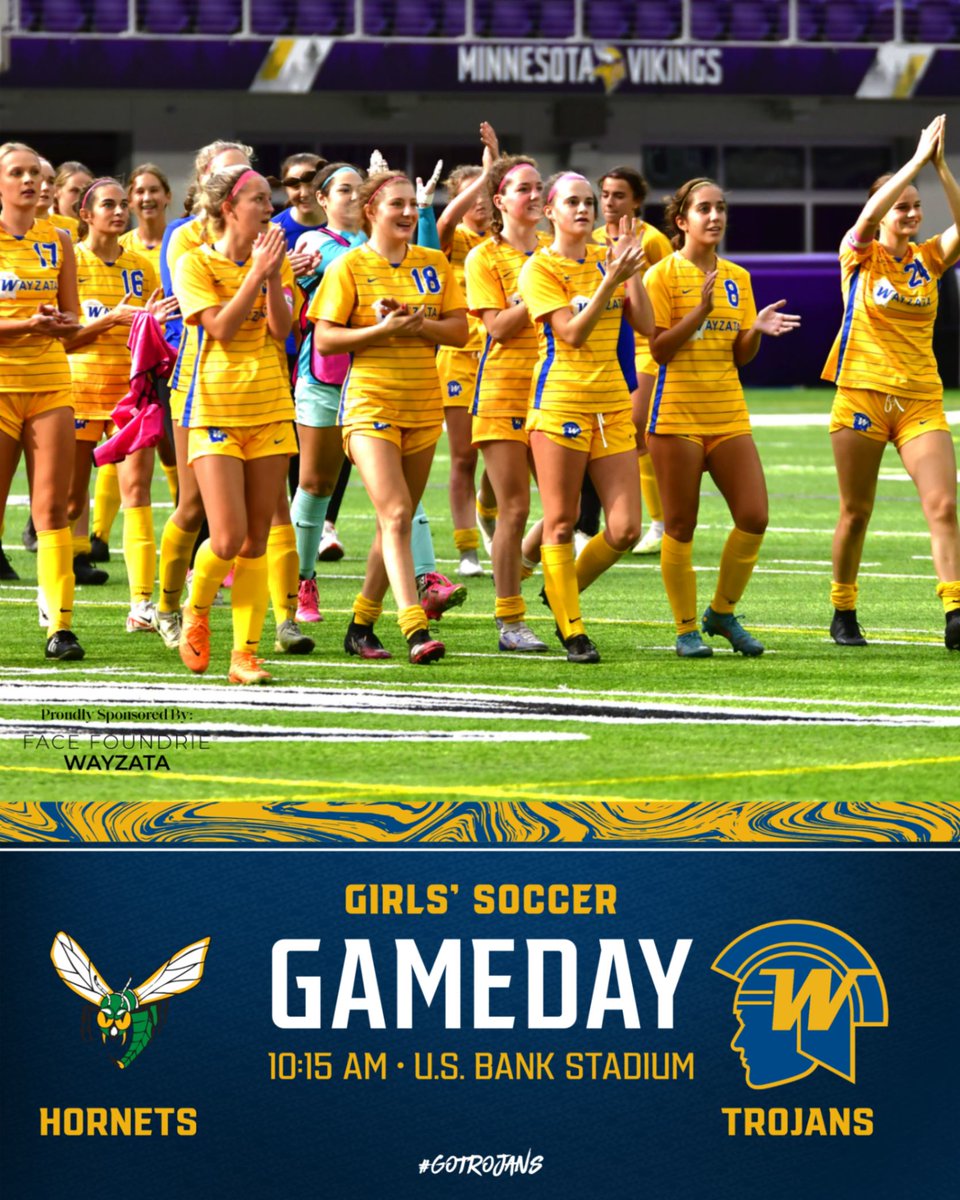 Good luck to the Girls' Soccer team in their State Championship game today! #GoTrojans Theme: Blue &amp; Gold
Tickets: mshsl.org/tickets
Stream: nspn.tv/MSHSL