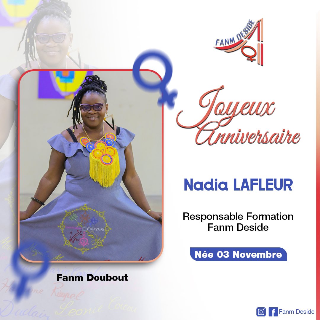 Joyeux Anniversaire à Nadia Lafleur, notre Responsable de Formation. 
.
.
.
#Anniversaire #FanmDeside #FanmDoubout #Birthday #HappyBirthday