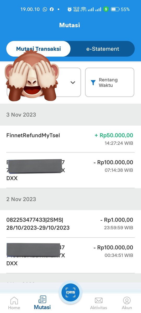 Disappearyuuu's tweet photo. Wehh setelah sekian lama menunggu akhirnya kembali juga uang ae walaupun tak seberapa sih😂, Makasih @Telkomsel 🫡👍 https://t.co/ptcMEbSVWp