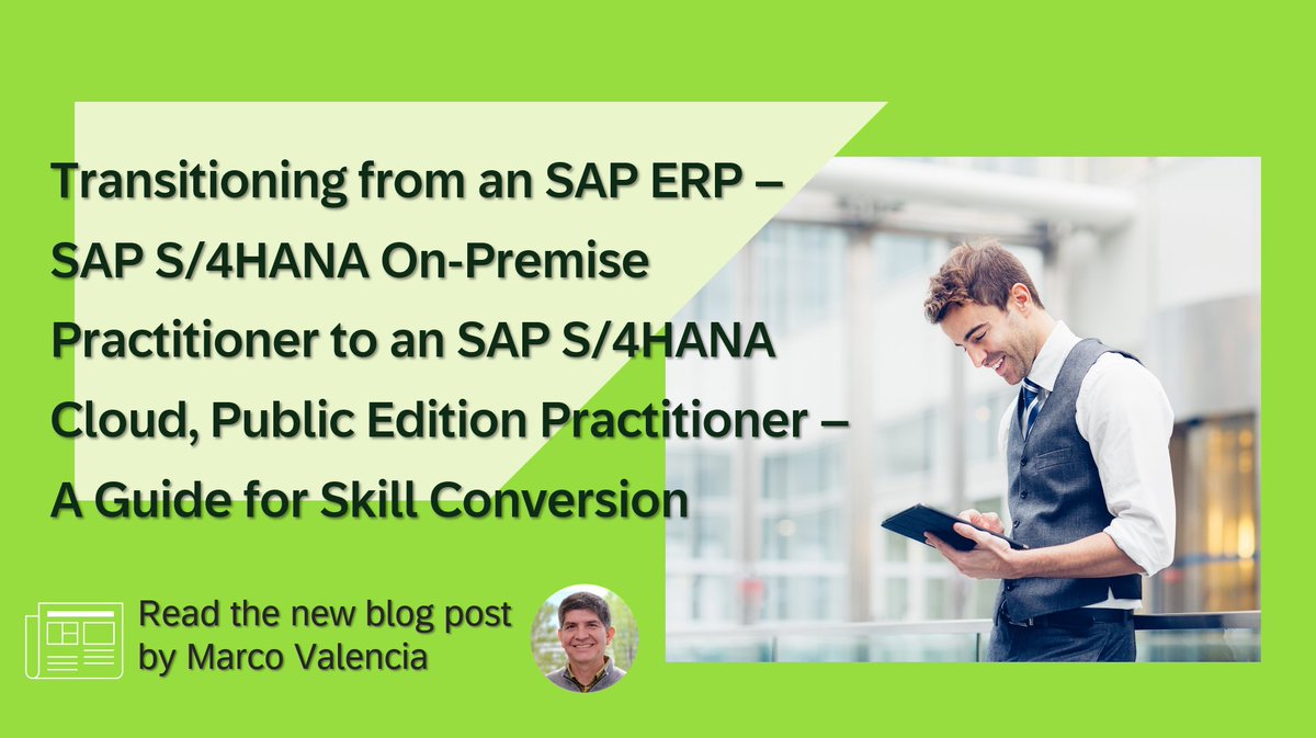 🚨 This blog by Marco Valencia serves as a guide, outlining recommendations and strategies that you can adapt to transition from being an #SAP #ERP – <a href="/SAP/">SAP</a> #S4HANA on-premise practitioner to an #SAP #S4HANA #Cloud public edition practitioner. #SAPCloudERP

imsap.co/6017uW9EW