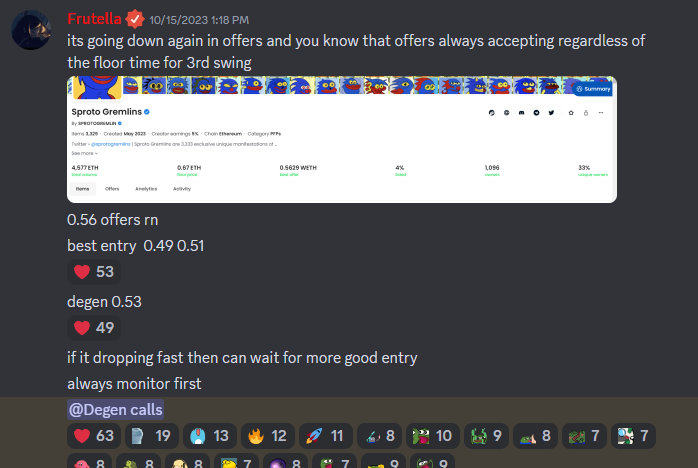 frutella786's tweet photo. Last month we printed hard in @NFTFRIENDSALPHA.
Purged 9k members now 650 members left 

Retweet + Tag your friends to get an invite

@JoinGrapes 0.43 to 0.95 
@sprotogremlins 0.5 to 1.1
@GetBlockGames 0.05 to 0.14 
@starimartist anomalyai mint + 0.002 to 0.03
@gruffishere 0.16 to 0.34 
@MindlessGOM 0.009 to 0.042 
@WalletWarsGame 0.035 to 0.08
@Weebox_Official 0.07 to 0.25
Velocity pass 0.5 to 0.8 
Anarkey 1 eth to 6 eth.
@Blips_xrp 0.085 to 0.19

Top quality giveaways, calls, shitcoins, and every alpha possible following the trends for the community. Soon application will be live for joining the server.