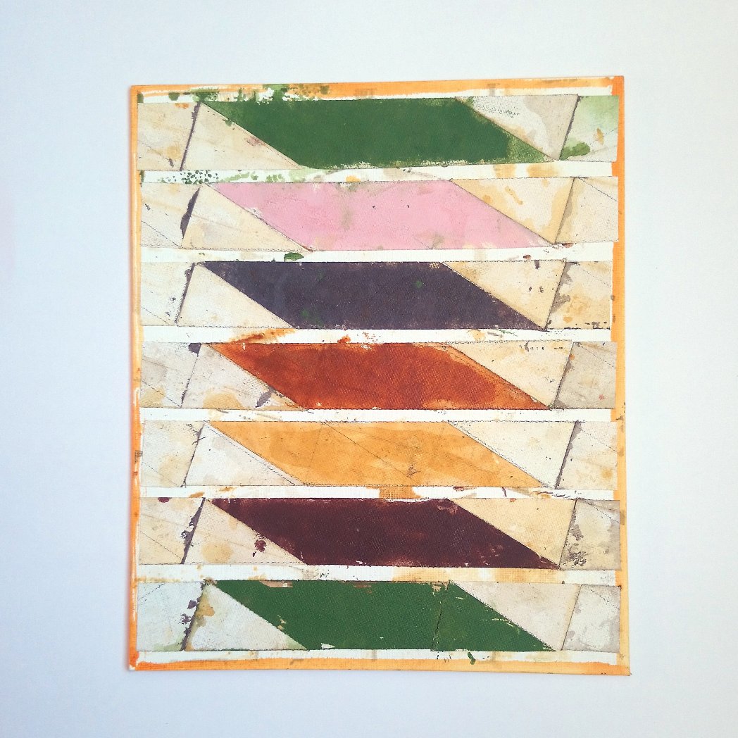 Permanent Green Light, Paynes Grey, Raw Umber, Titanium White, Yellow Oxide, Naphthol Red Light 

Untitled (231103), acrylic and collage on canvas board.

#contemporarypainting #abstractpainting #abstractart #contemporaryprint #collageart #collage #GoldenAcrylics