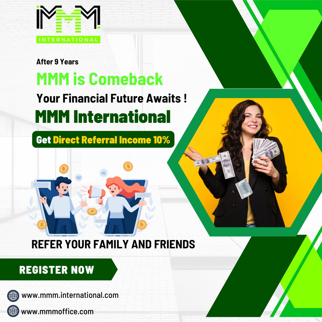internatio91464's tweet photo. 🚀 Join the MMM International journey
💰 Refer your family and friends
Earn 10% Direct Referral Income
Your financial future awaits! 💼
Get enrolled Now!🌟💸
#MMMInternational #FinancialSuccess #referandearn #referralincome #directincome https://t.co/ObTygqt7Jb