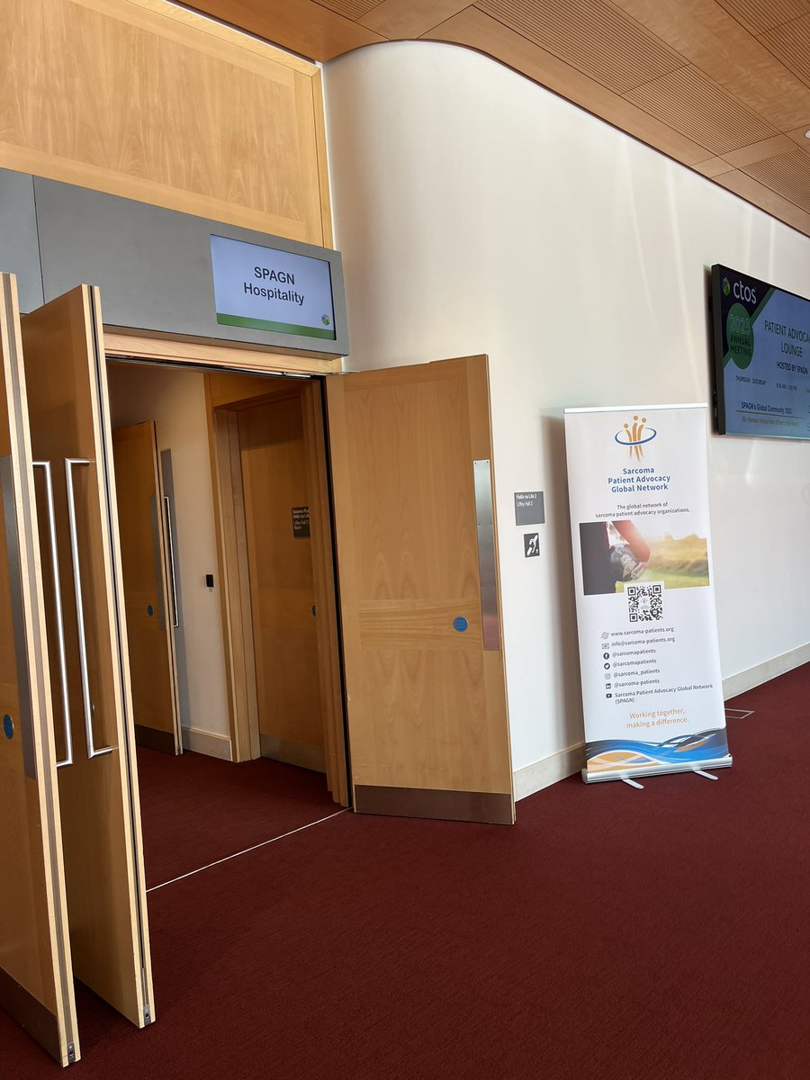 Thank you to <a href="/sarcomapatients/">SPAGN</a> for hosting the advocacy lounge <a href="/ctosociety/">CTOS</a>. We have been able to connect and speak with advocates in the sarcoma community #CTOS23 #Sarcoma please reach out if you would like to connect