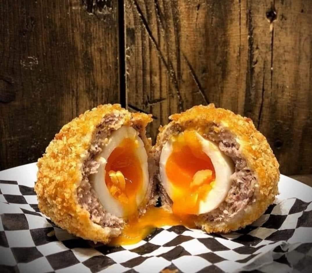 More delicious <a href="/TheYolker_/">The Yolker</a> Scotch Eggs available this weekend!!
- Traditional Pork
- Pork &amp; Black Pudding
- Pork, Chilli &amp; Red Pepper
- Pork, Chorizo &amp; Parmesan
- Jerk Pork **NEW FLAVOUR**