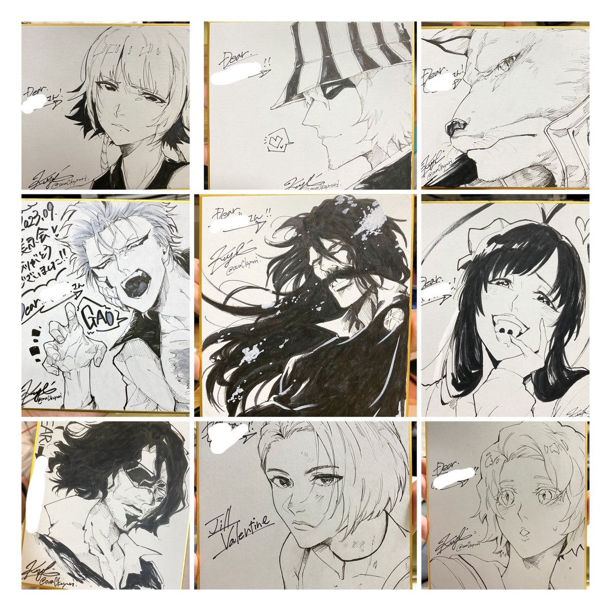 約2年前に上司に描いて渡した東リべの色紙の写真とか出てきたから纏めた🤤 こうして見ると人に贈った色紙結構あるんだなって思う🥰
