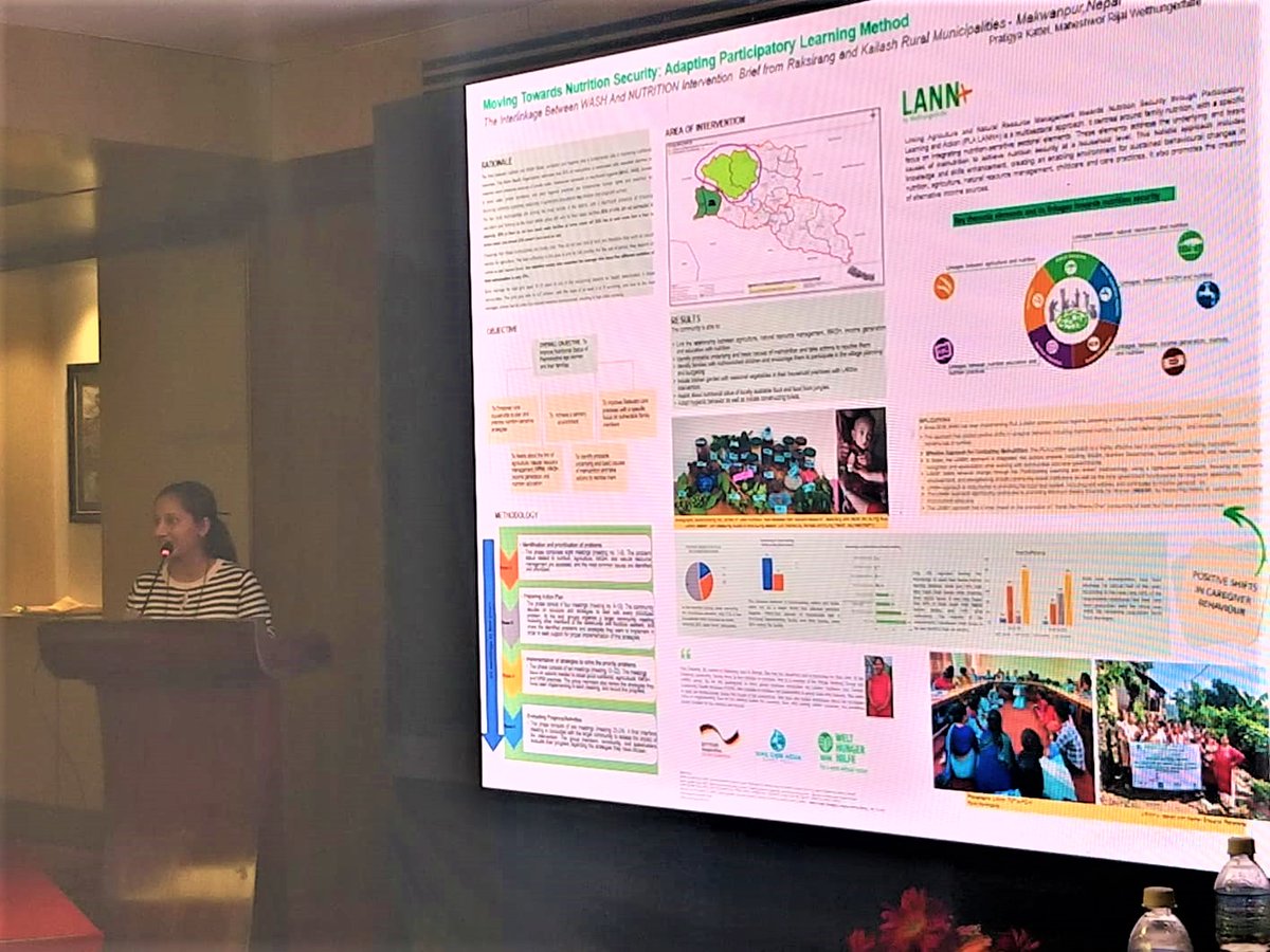 WHH Nepal presented posters on @Welthungerhilfe's approaches to improving #FoodSecurity and #Nutrition security at @IFPRI's #d4n2023 conference. The thematic parallel sessions and plenary were truly informative. @BMZ_Bund