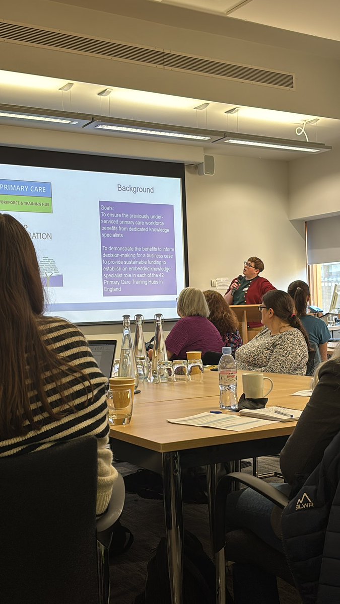 @IngridNHSLeeds now speaking about their role as a Primary Care Knowledge Specialist. We’ve been lucky enough to pilot the role <a href="/uhllib/">UHL Libraries & Information Services</a> and it’s a brilliant idea that we hope is able to continue. Primary Care have long had a deficit of info profs compared to acute. #iclc23