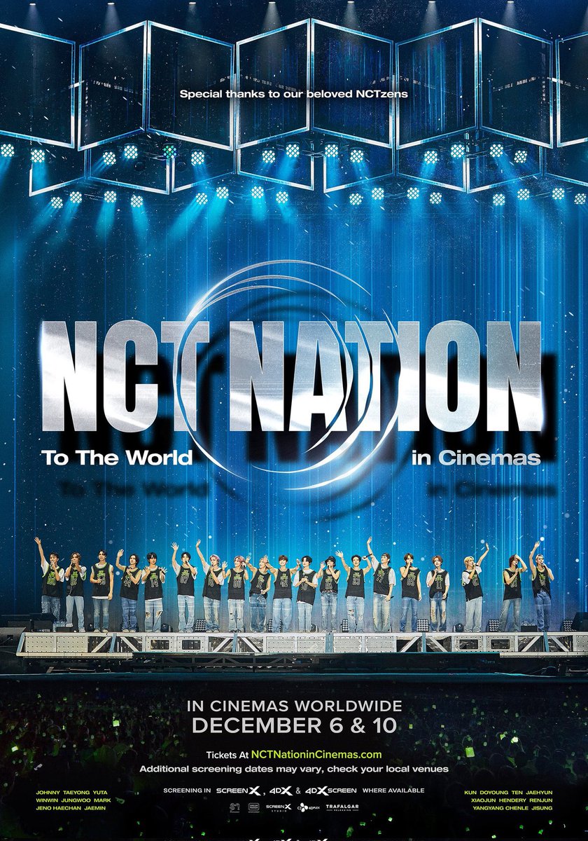 [ OPEN NOBAR BANDUNG ] NCT NATION : To The World in Cinemas 【NCT ON THE BIG SCREEN】 📍 CGV Paskal 23 📆 9 / 10 Desember ⏰ TBA 💰TBA silakan join group whatsapp terlebih dahulu ya temen2 : chat.whatsapp.com/EaqpBb5W63hHoo…