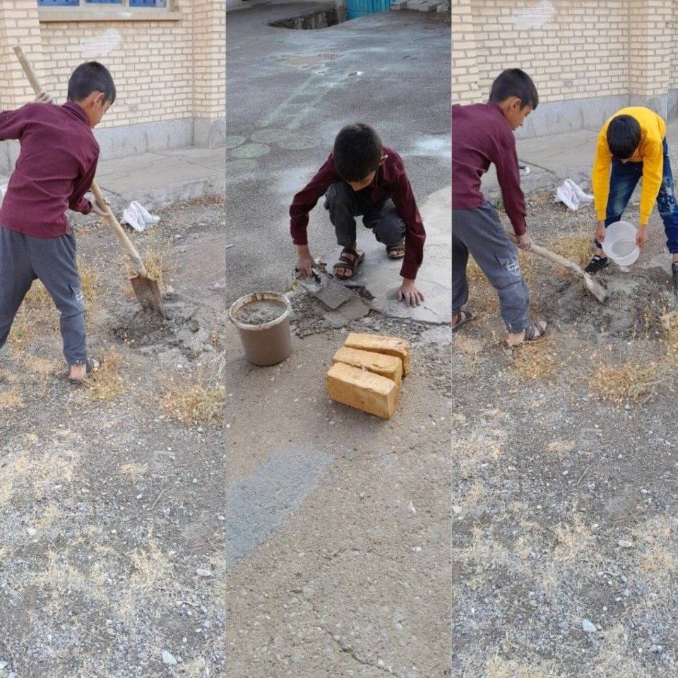 پسره وقتی کاندید میشه برای شورای دانش آموزی قول میده که چاله چوله های مدرسه رو پر کنه همون روز که رای میاره به قولش عمل میکنه!
 به قول ما کرمونیا دردوبلاش ور ته سرتون اقایون مسئول